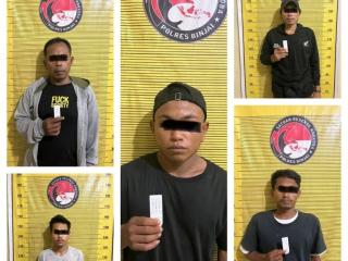 Grebek Barak Narkoba, Satresnarkoba Polres Binjai Amankan Lima Orang Pria